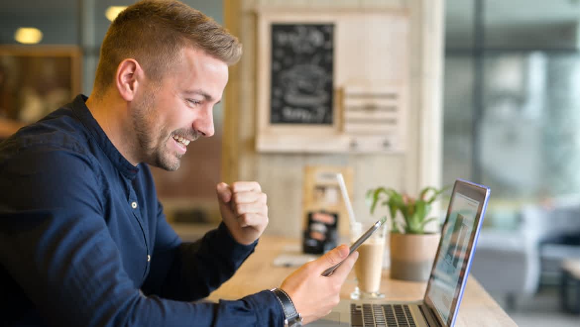 Sales rep making a sales call