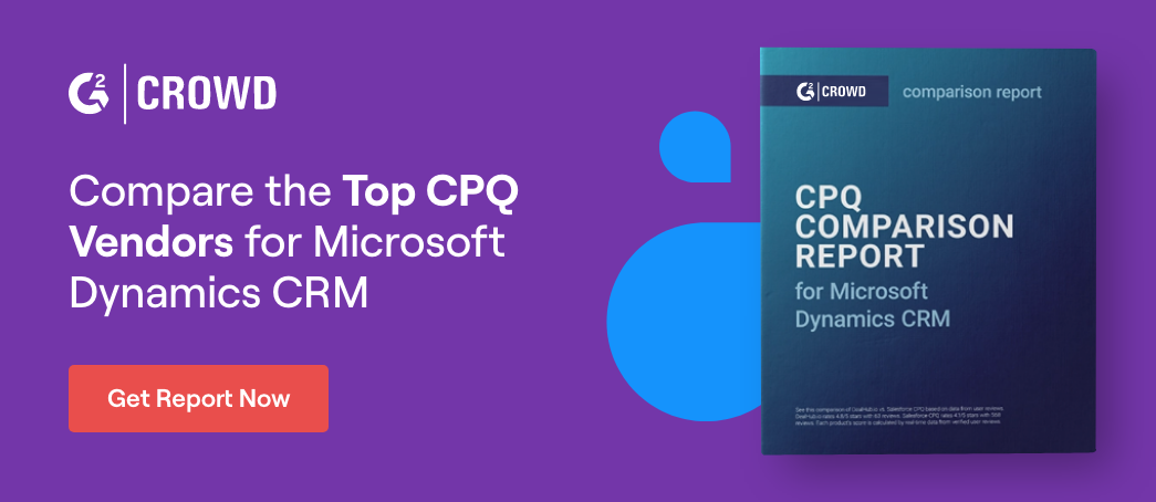 top CPQ vendors for Microsoft Dynamics CRM